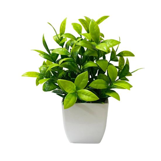 4 шт. Мини-искусственные зеленые растения в горшках, маленькие искусственные растения с горшком для дома, офиса, стола, полки, декора в стиле кантри, ванной комнаты