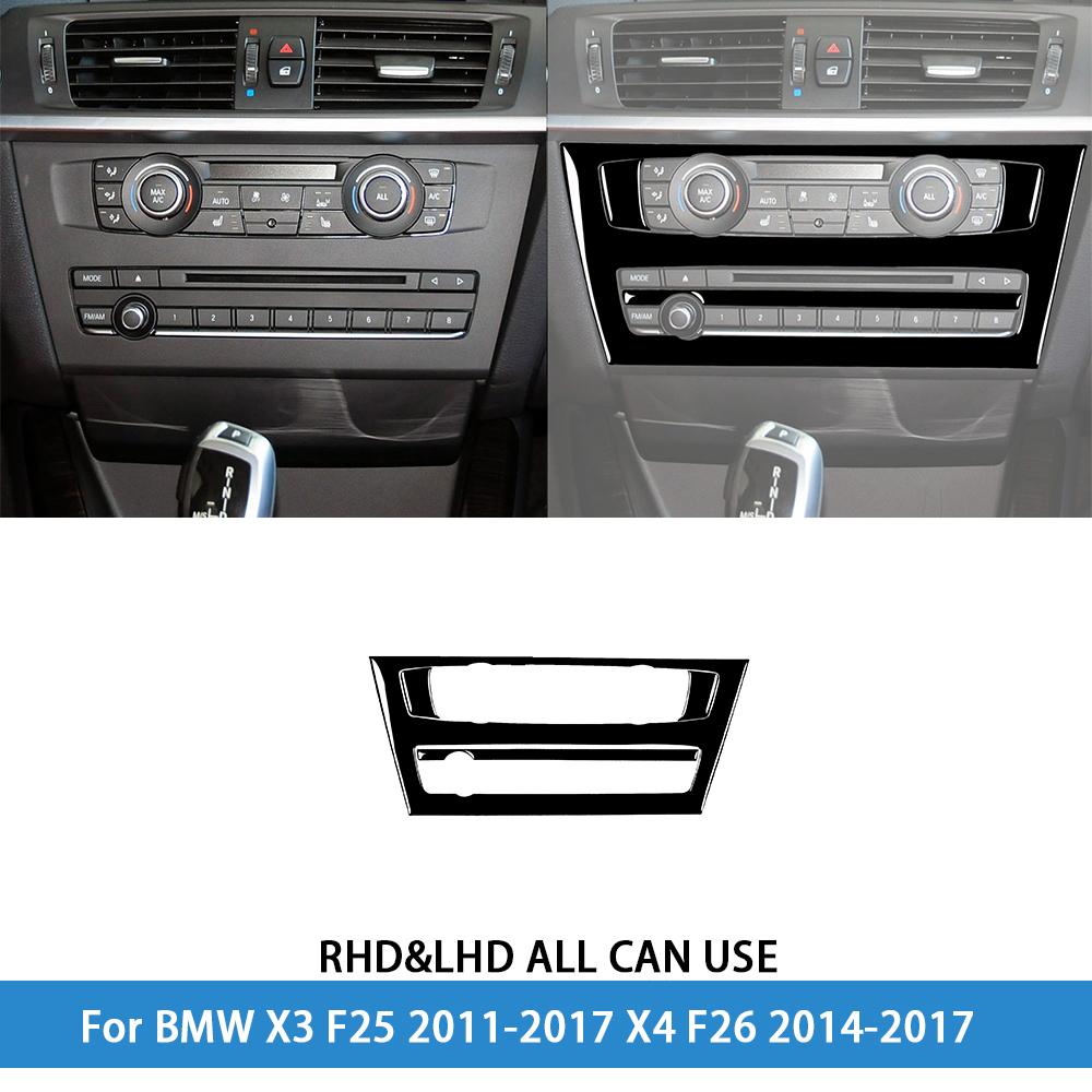 dsgur6 For BMW X3 F25 2011-2017 X4 F26 2014-2017Car Accessories Piano Black Interior Air Vent Taillight Console Trim Modified Sticker