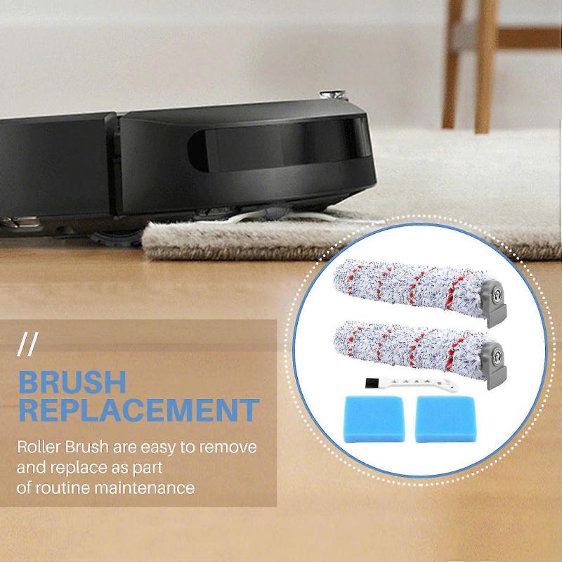 Replacement Brush Roller For Tineco Ifloor Wet Dry Cordless Vacuum Cleaner, 2 Pack Roller Brush +2