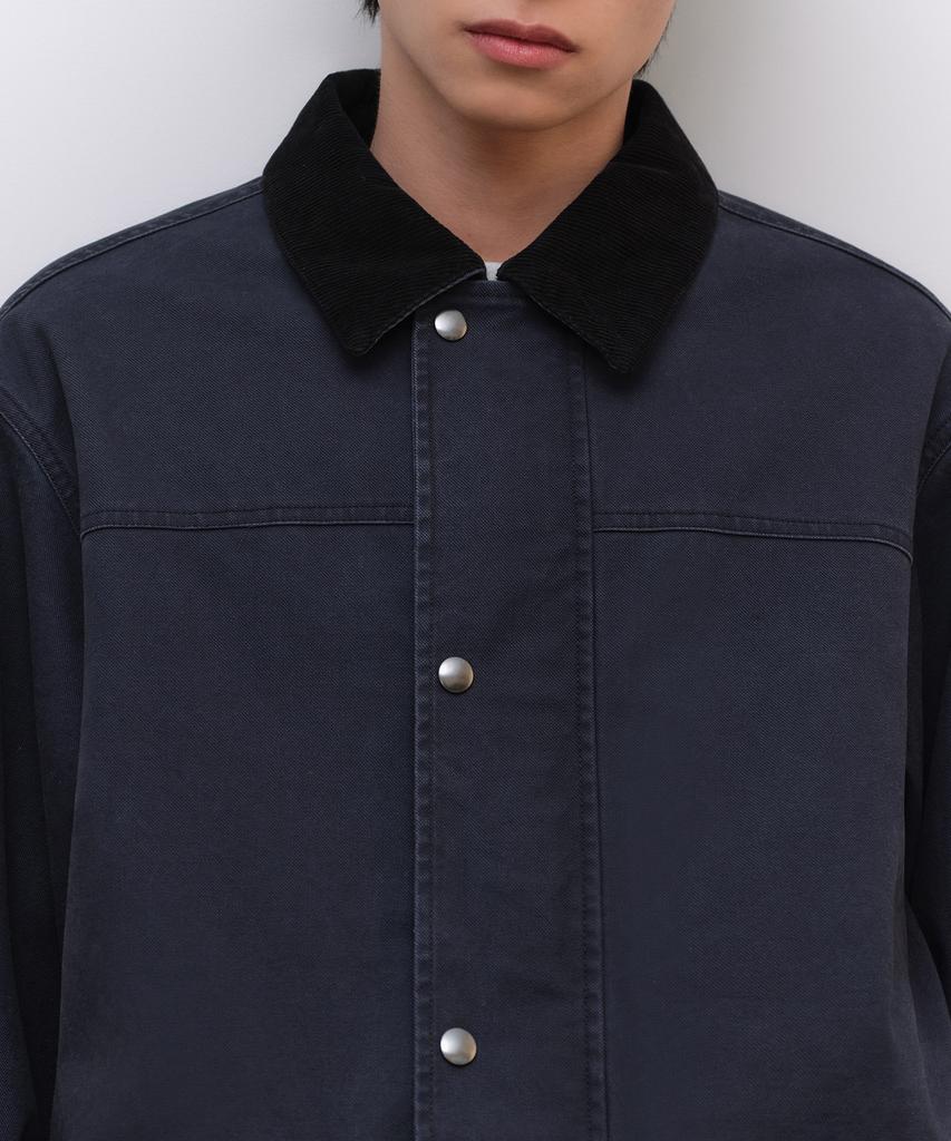 Musinsa Standard Pigment Canvas Hunting Jacket [Navy]