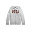 Polo Jacket Solid Color Zipper Hooded Long Sleeve Kids Jackets Gray CWPOKNIY8020931