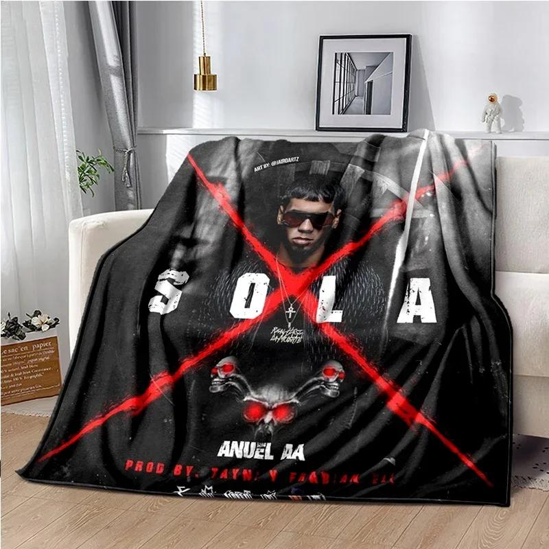 Ануэль АА Рэпер Хип-Хоп Певец Плед Диван Офис Поход Пикник Супер Мягкое Одеяло Модный Фланелевый Плед Подарок на День Рождения