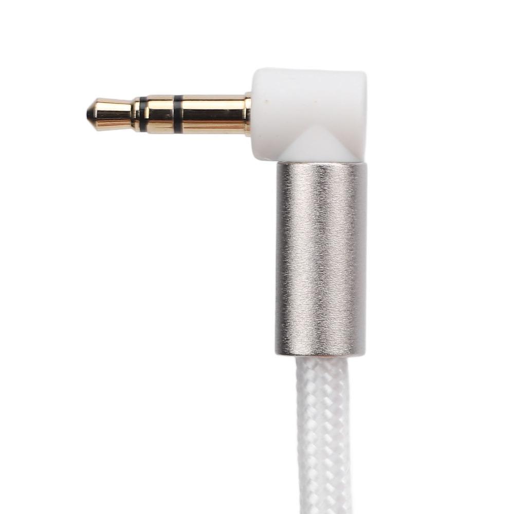 90 Degree Angle Stereo Auxiliary Cord Stereo Sound Support Male to Male Aux Cable for Speaker