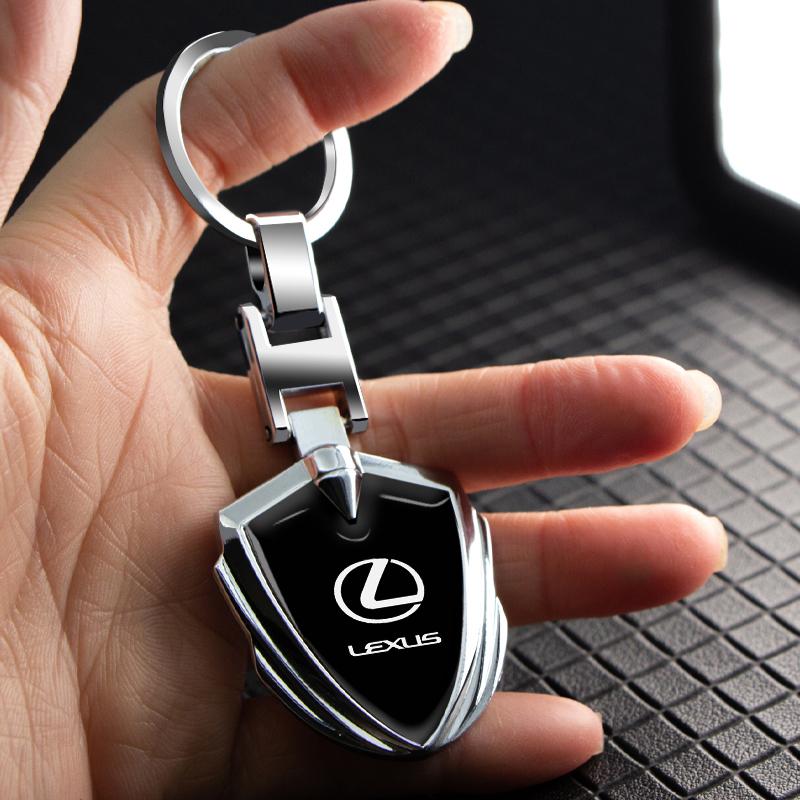 Car Metal Chrome-plated 3D Keychain Man Woman Universal Keychain Waist Pendant For Lexus F SPORT GX460 Ct200h IS250 ES 220D
