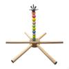 Rotating Bird Perch Stand Cage Accessory Easy Installation Exercise Wooden Interactive