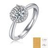 Adjustable Open Ring Women With Moissanite Square Setting Geometric Style Sterling Fashion Jewelry Gift