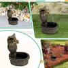 Fountains Yard Art Decor Owl Water Funny Crow Water Yard Statue Rooster Outdoor