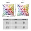 Rainbow Hearts Square Pillowcase Polyester Linen Velvet Pattern Zip Decor Pillow Case Sofa Seater Cushion Cover