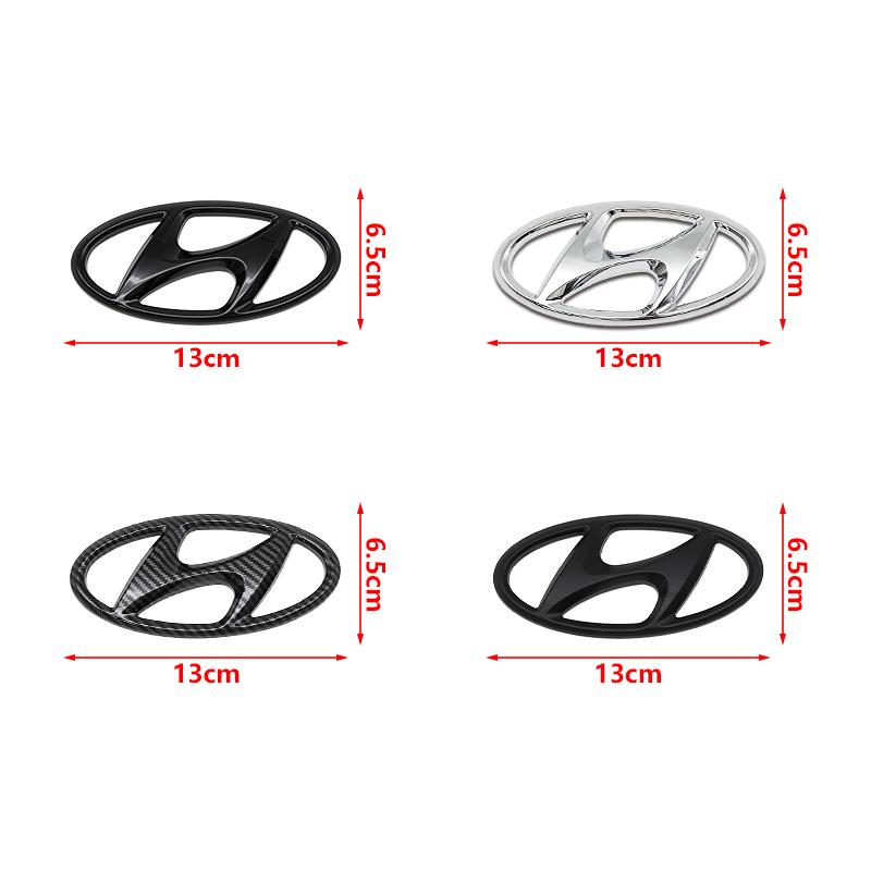 For Hyundai Venue Veloster Elantra I30 I10 I40 I20 Getz Tucson Ioniq Accessories Car Rear Trunk Front Hood Emblem Sticker vq1
