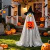 Ghost Outfit for Garden Goose Halloween Costume, with Shiny Sequin Decor, Decorative Accessories Statue Atmosphere Prop, Holiday Yard Decorations Cute