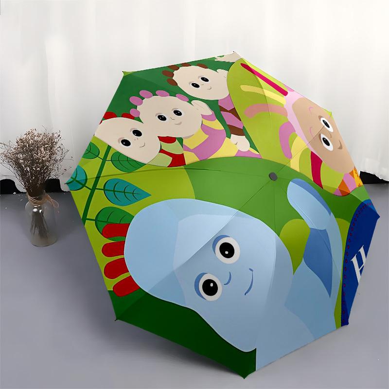 Happy Friends Automatic Opening and Closing, 8 rib Structure Portable Umbrella, Suitable for Men and Women in All Seasons Perfect Gift for