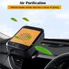 Car Heater, 12V 200W, 2-in-1 Car Heater, Defroster Fan, Car Amplifier, Car Cooling- Fan, SUV, Truck, RV, Trailer (orange Black