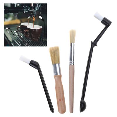 Набор кофейных щеток из 4 шт. Набор щеток для эспрессо включает деревянную щетку для чистки кофемолки и нейлоновую щетку для эспрессо