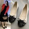 Large Size Bow Single Shoes Women's New Round Head One Pedal Fashion Color Matching Women's Single Shoes Women's Shoes