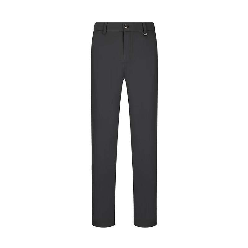 Qipai Men's Fleece-Lined Straight-Leg Casual Business Pants