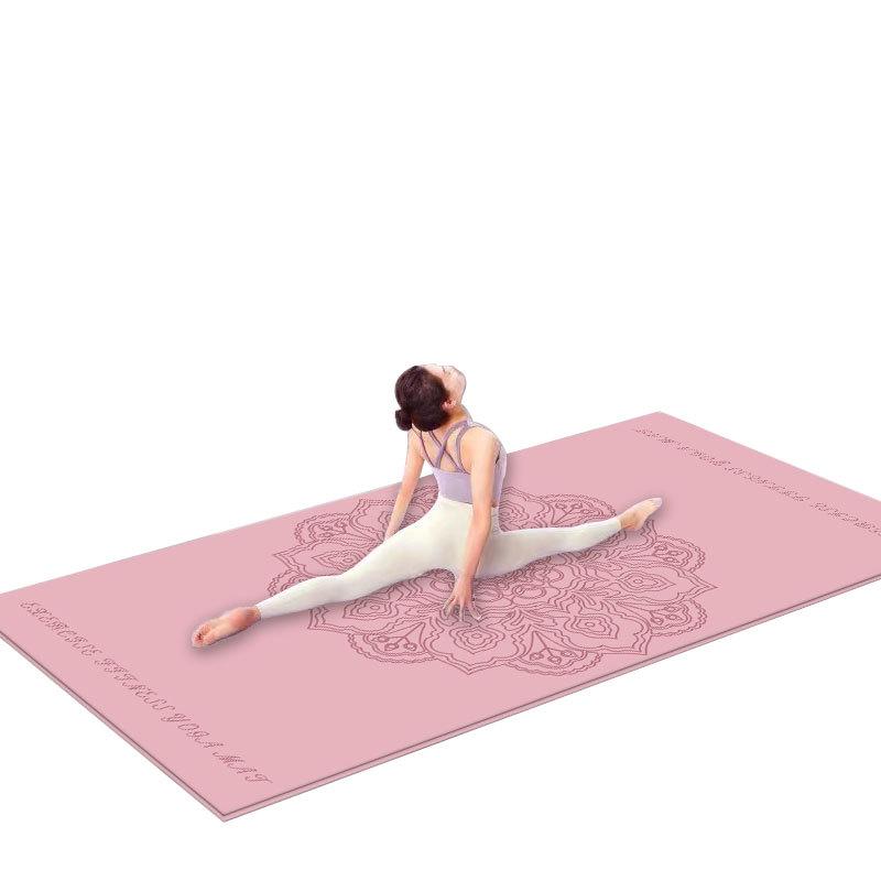 Коврик для фитнес-йоги с амортизацией и звукоизоляцией — идеально подходит для мужчин и женщин, в комплект входят скакалка и ремни