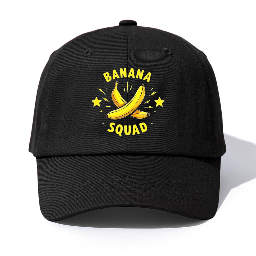 pc BANANA SQUAD Print Baseball Cap for Adults Minimalist Retro Style Casual Soft Adjustable Dad Hat Perfect As Gift