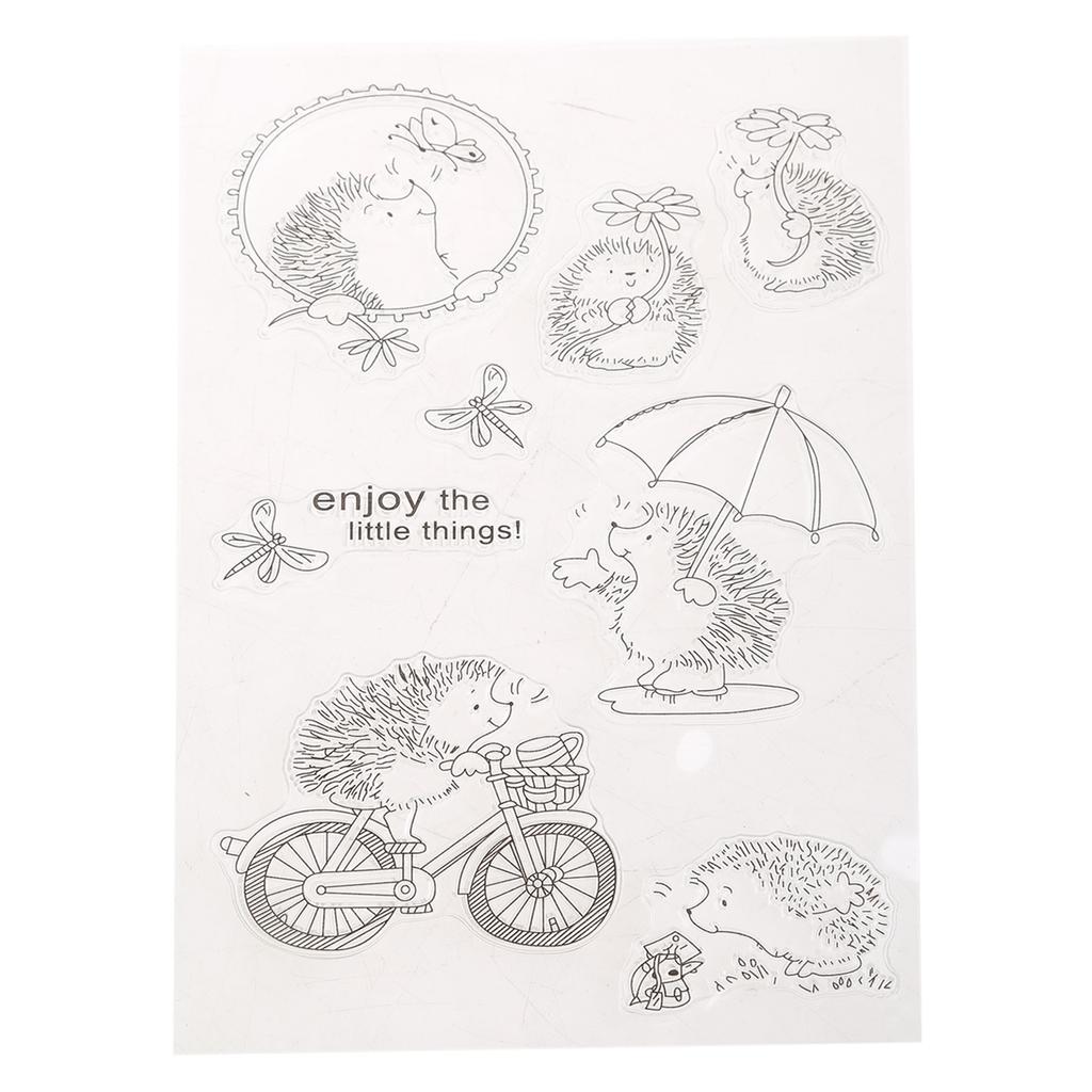 Hedgehog Transparent Clear Rubber Stamps DIY Scrapbooking Embossing Album Card