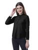 Womens Mandarian Band Collar Full Sleeves Top Summer Fit Casual Tee
