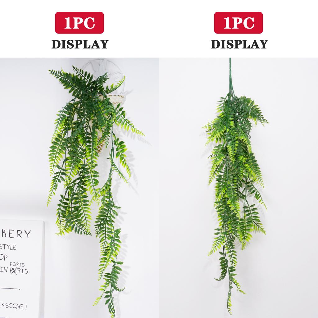 Artificial Plant Persian Fern Leaves Vines Home Room Garden Decoration Accessories Wedding Party Wall Hanging Balcony Decoration