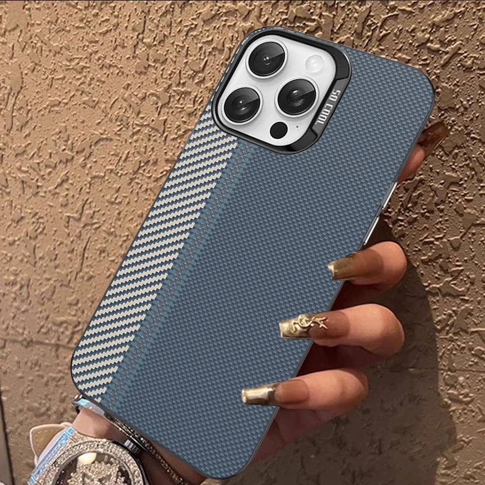 Чехлы для телефона с текстурой волокна для iPhone 17 16 15 14 13 12 11 Plus Pro Max Цветной чехол