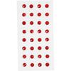 Glitter Faceted Self-Adhesive Rhinestones - Multiple Colors - 8mm - 32pcs Red
