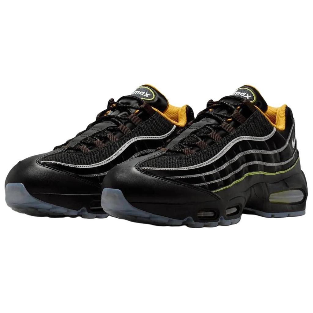 Nike Дышащие кроссовки для бега Air Max 95, унисекс, черные с белым, IR5901-010