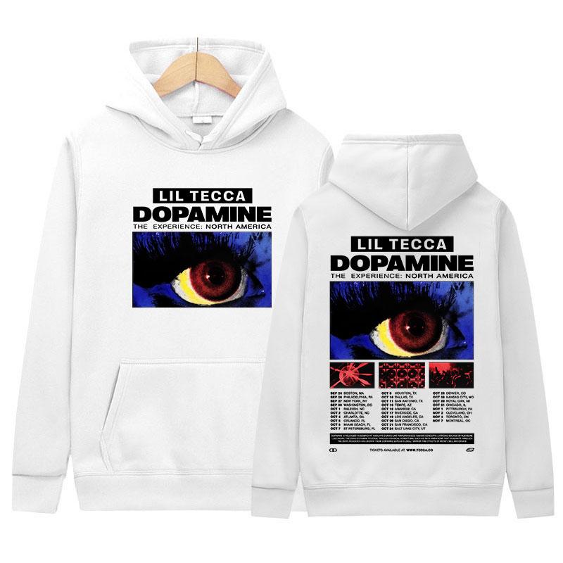 Singer Lil Tecca Dopamne Album 2025 Tour Graphic Hoody Mens Women Fashion Harajuku Sweatshirt Hip Hop Gothic Long Sleeve Hoodies