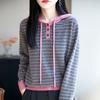 Women's 100% Pure Wool Hooded Sweater - New Loose Fit Knitted Autumn/Winter Style