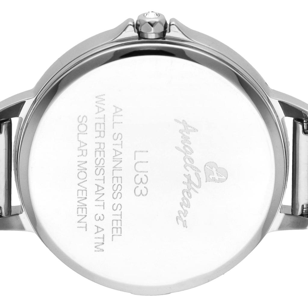 Часы Luxe White Pearl Dial Stainless Steel Sapphire Glass Solar Quartz 33MM Regular Guarantee Watch LU33SS Silver [Angel Heart] Womens