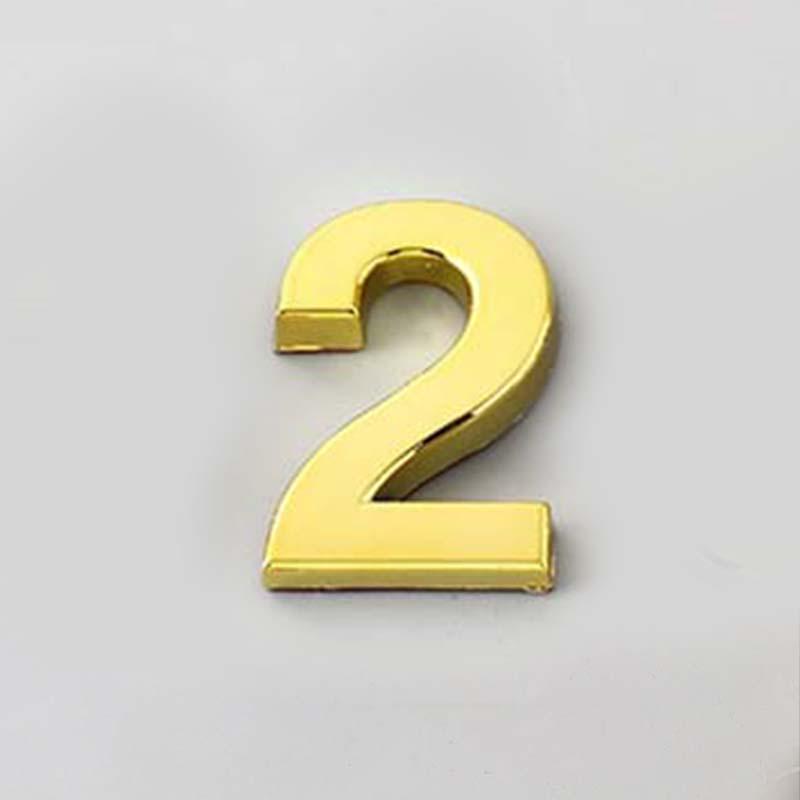 5CM 0-9 Sign Number Plate Digits Sticker Door Address Hotel House Modern Number