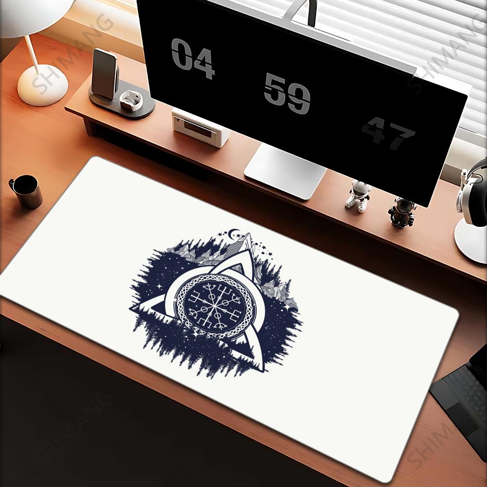 VikingVegvisir Logo Mousepad INS Tide Large Thickened Mouse Pad Oversized Gaming Keyboard Notebook Table Mat for PC Computer