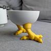 Фарфоровый держатель в виде куриной лапки, 3D-печатная белая статуэтка в виде куриных лапок, скульптура для домашнего офиса, книжной полки, украшения для рабочего стола, орнамент