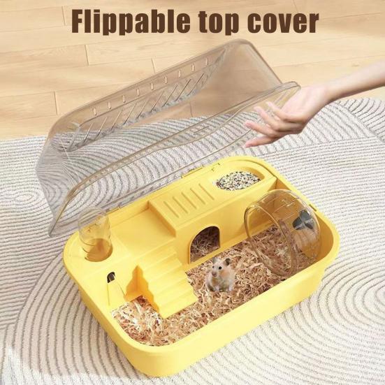 Yousheng клетка для хомяков прозрачная среда обитания хомяков акриловый домик для игр с колесом бутылка для воды для хомяков крыс песчанок морских свинок