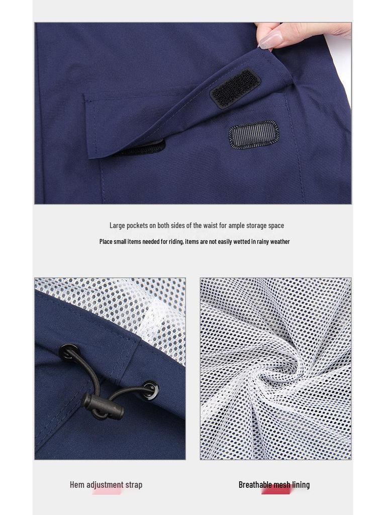 Motorcycle Riding Raincoat Set: Waterproof Outdoor Suit with Shoe Covers