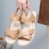 Middle-aged and Elderly Mother Sandals Women's 2025 Summer New Soft-soled Comfortable Casual Shoes Non-slip Flat-soled Velcro Women's Shoes