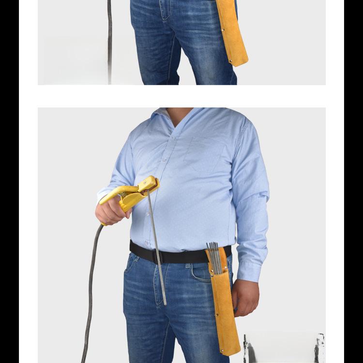 Сумка поясная из термостойкой коровьей кожи для сварщиков с утолщенной фурнитурой