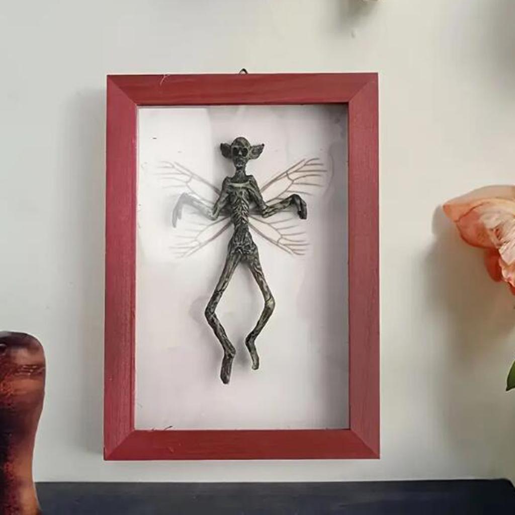 1 Skeleton Moth Decoration, Mysterious Ghost Specimen Photo Frame, Photo Frame Decoration, Halloween Decoration