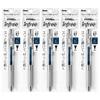 Pentel Ballpoint Gel EnerGel Clear 5 Pens Pens, Ink, Infree, 0.7mm, Barrel, Blue-Black, XBL77TL-CA,