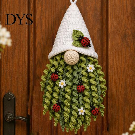 Полный набор пряжи для начинающих DIY, Набор для вязания крючком гнома-вешалки на дверь, 3D Безликий настенный подвесной декоративный набор-ремесло, Стартовый набор