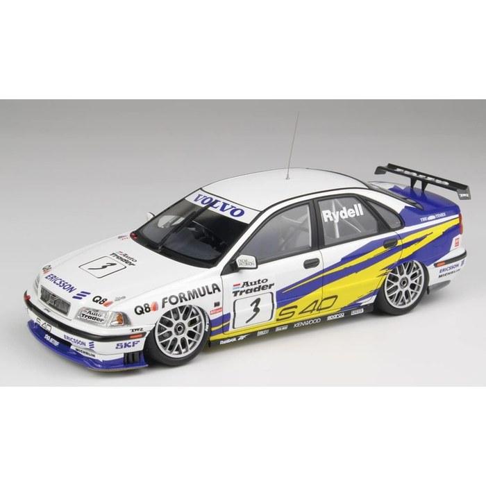 Platz NuNu Volvo S40 1997 BTCC Brown's Hatch Winner 1/24 Scale Model Kit PN24034HE, 189mm, with 3D-Printed Front Grill & Bonnet Pins
