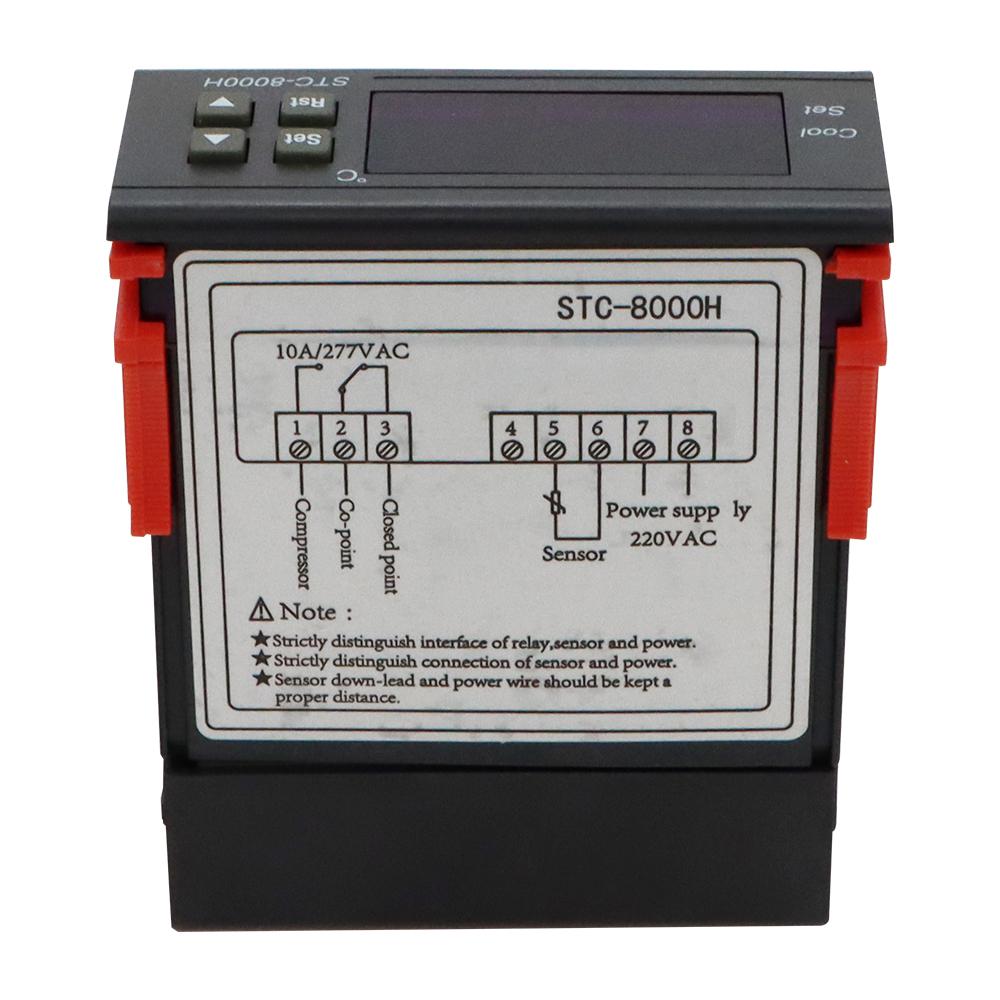 STC-8000H Контроллер температуры AC 220V DC 12V Термостат Терморегулятор инкубатор Реле с обогревом и охлаждением