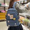 Women Large Capacity Nylon Backpack Junior School Student Schoolbag