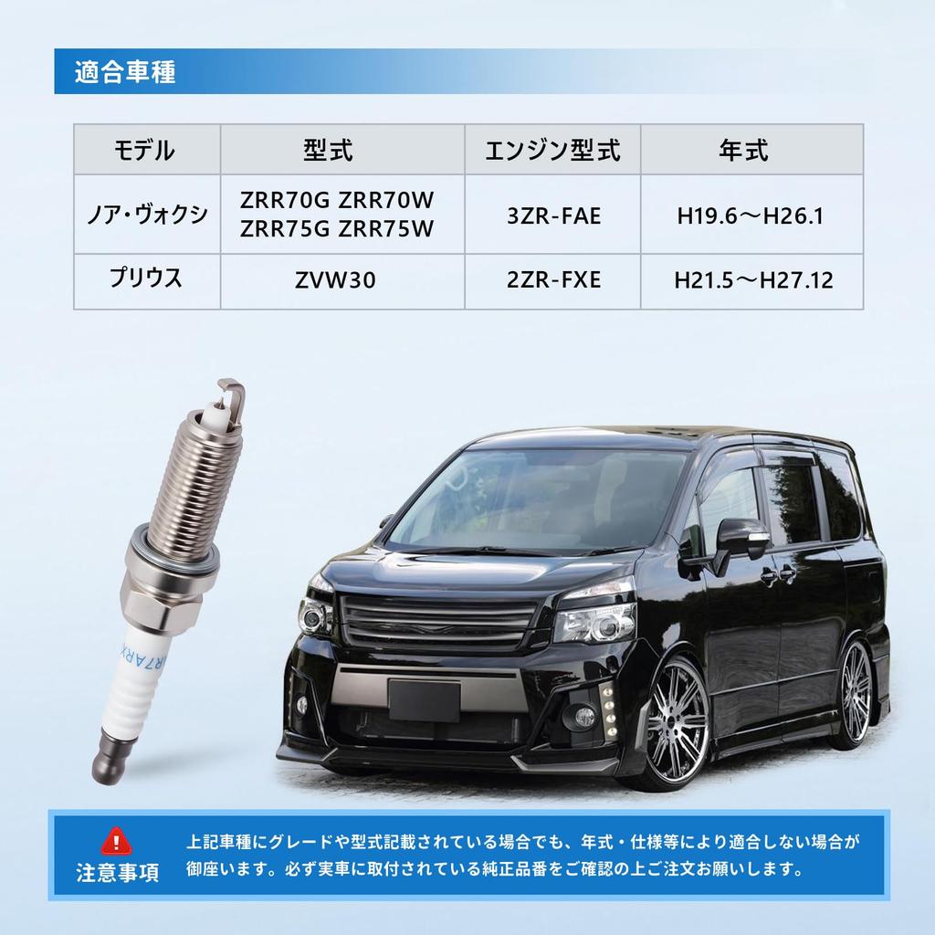 Комплект из 4 Премиальных иридиевых свечей зажигания Double Iridium Premium RX для Noah Voxy ZRR70G