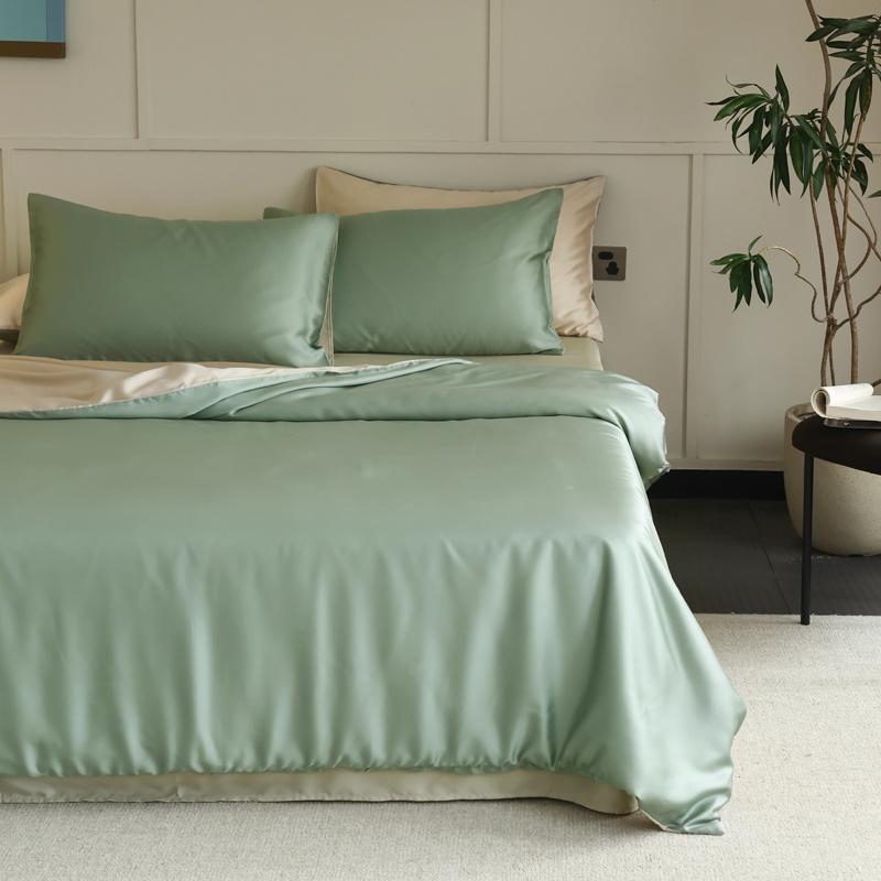 1шт пододеяльник из шелка Mulberry, однотонный гладкий пододеяльник с застежкой-молнией, двуспальное постельное белье размера «king-size»