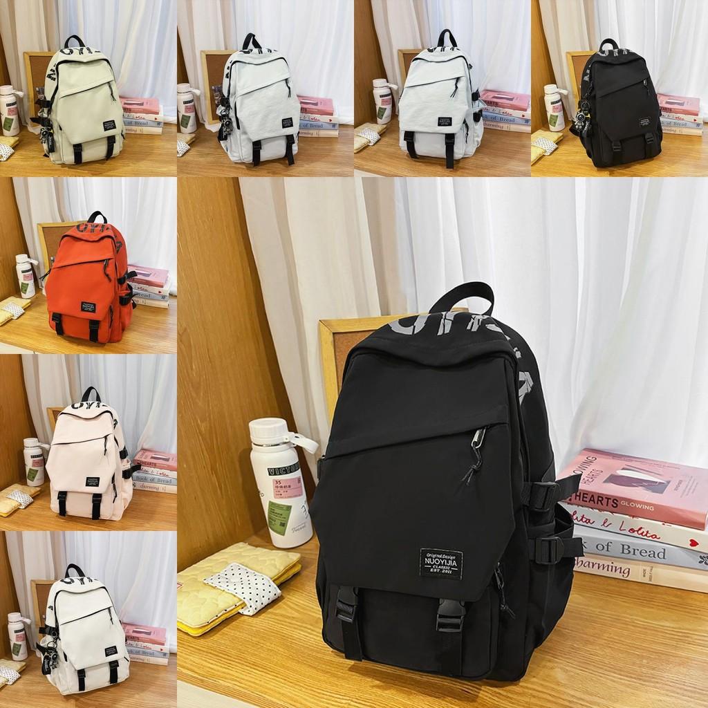 Capacity Simple Big Backpack With Letter Print Design And Waterresistant Fabric