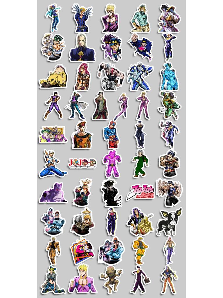 50 наклеек JOTO JoJo's Bizarre Adventure Водонепроницаемые наклейки для чемодана и фотоальбома