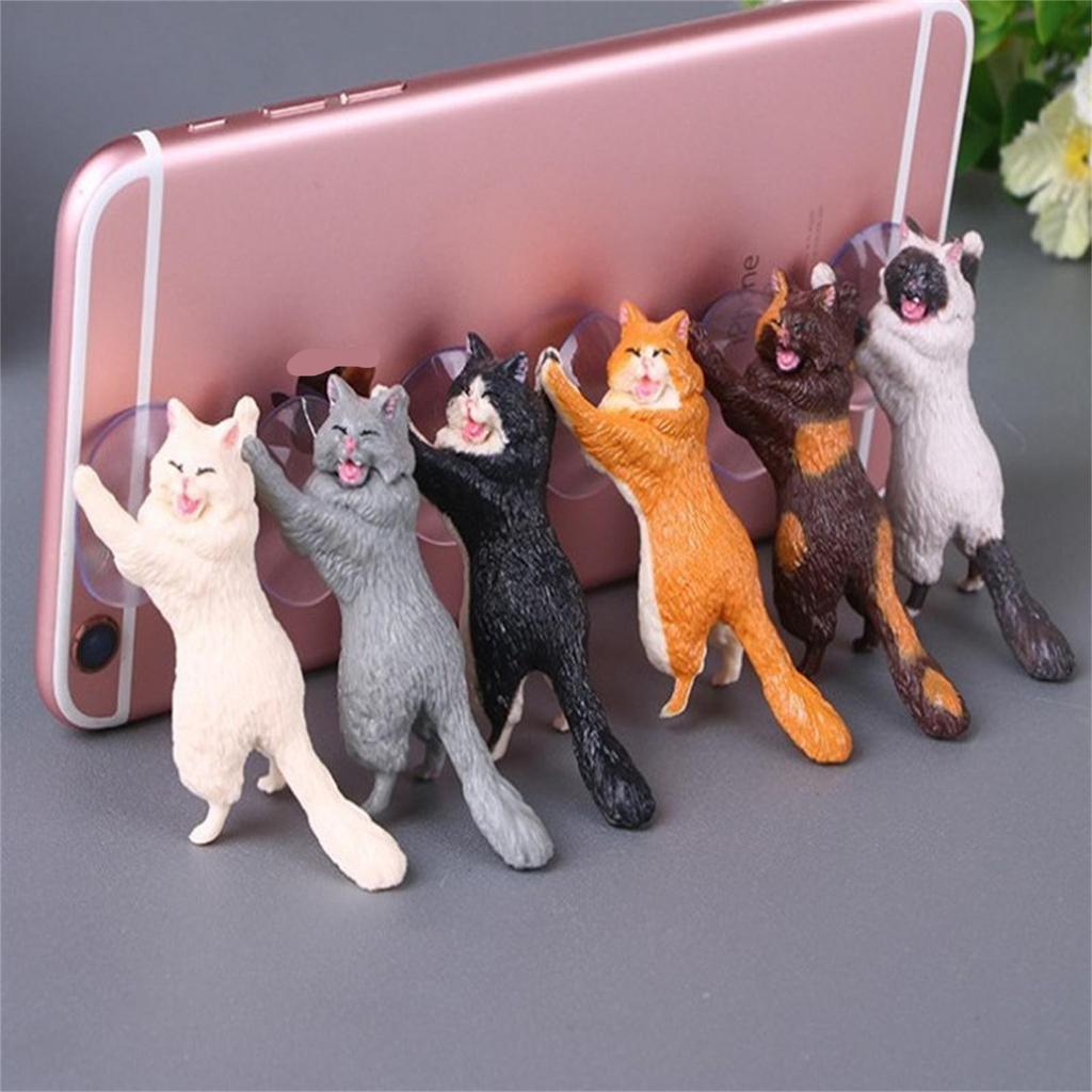 Cute Cat Mobile Phone Holder Stand Desk Socket Smartphone Holder For