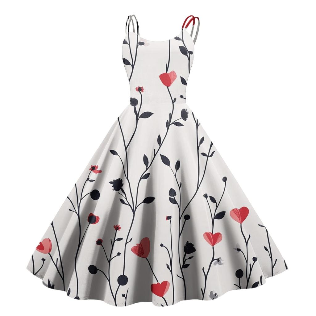 Женское повседневное модное платье с принтом в стиле ретро с открытыми плечами в стиле панк в стиле ретро