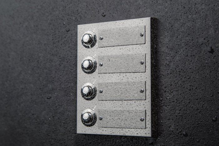 Sonnette - huber - 12014 - zinc moulé - bouton-poussoir laiton - installation facile